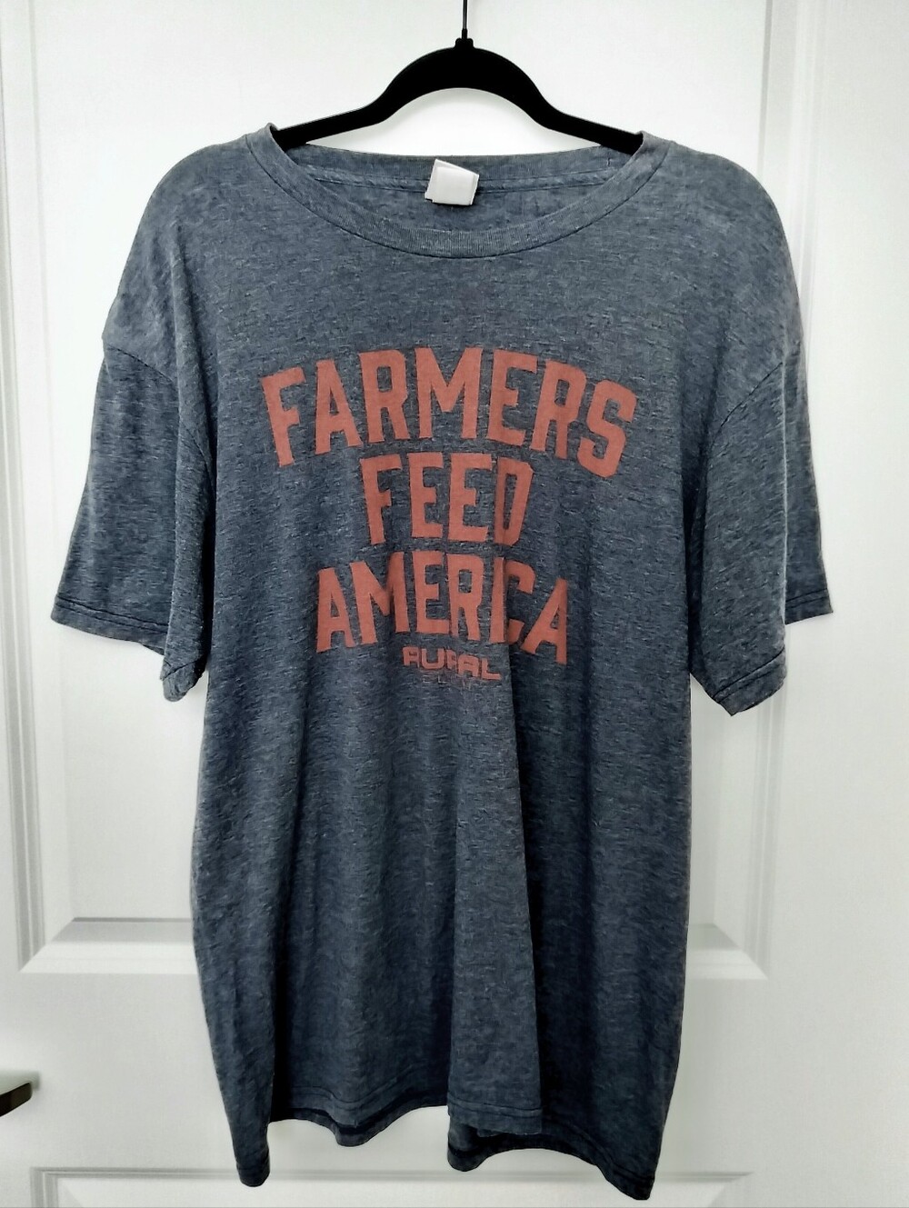 Rural Cloth Men's L "Farmers Feed America" Graphic Tee Tri-Blend